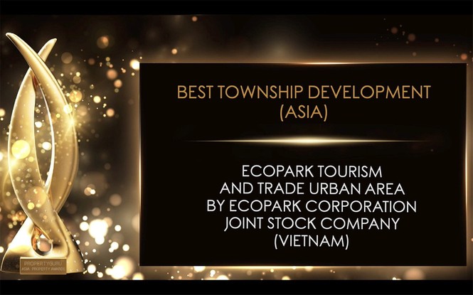 Ecopark được vinh dự nhận giải thưởng khu đô thị tốt nhất Châu Á