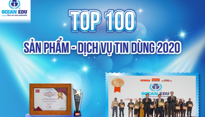 Trung tâm Anh ngữ quốc tế Ocean Edu được vinh danh trong Top 100 Sản phẩm – Dịch vụ tin dùng Việt Nam 2020