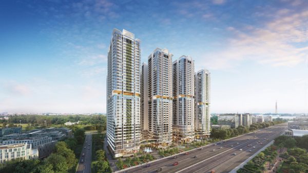 Phức hợp thương mại và căn hộ cao cấp Astral City tọa lạc mặt tiền quốc lộ 13 (thành phố Thuận An, Bình Dương).